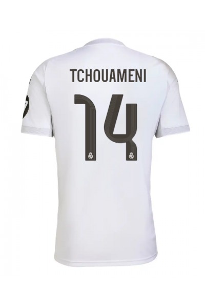 Real Madrid Aurelien Tchouameni #14 Jalkapallovaatteet Kotipaita 2025-26 Lyhythihainen Real Madrid Aurelien Tchouameni #14 Jalkapallovaatteet Kotipaita 2025-26 Lyhythihainen